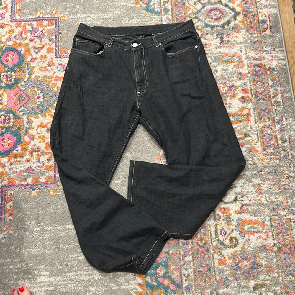 Canali Men’s 5 Pocket Straight Jeans in Dark Wash size 38